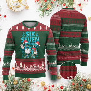 67 Six Seven Xmas Ugly Christmas Sweater Funny Italian Brainrot Meme TS14 Red Green Print Your Wear
