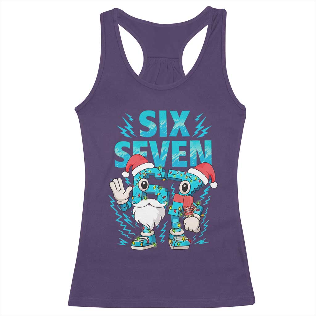 67 Six Seven Christmas Racerback Tank Top Funny Italian Brainrot Meme TS14 Purple Print Your Wear