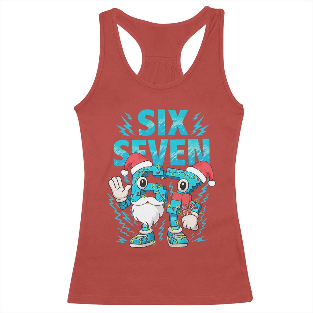 67 Six Seven Christmas Racerback Tank Top Funny Italian Brainrot Meme TS14 Red Print Your Wear