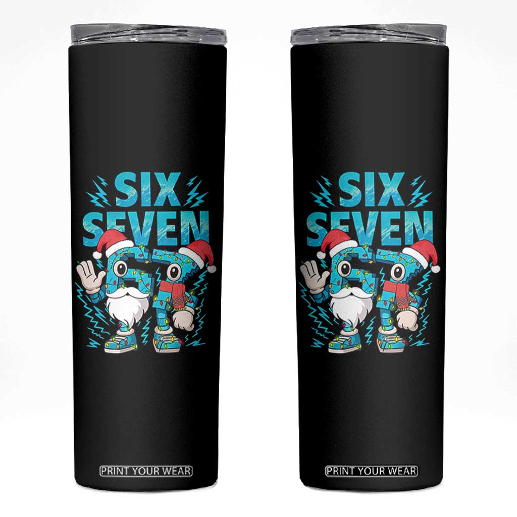 67 Six Seven Christmas Skinny Tumbler Funny Italian Brainrot Meme TS14 Black Print Your Wear