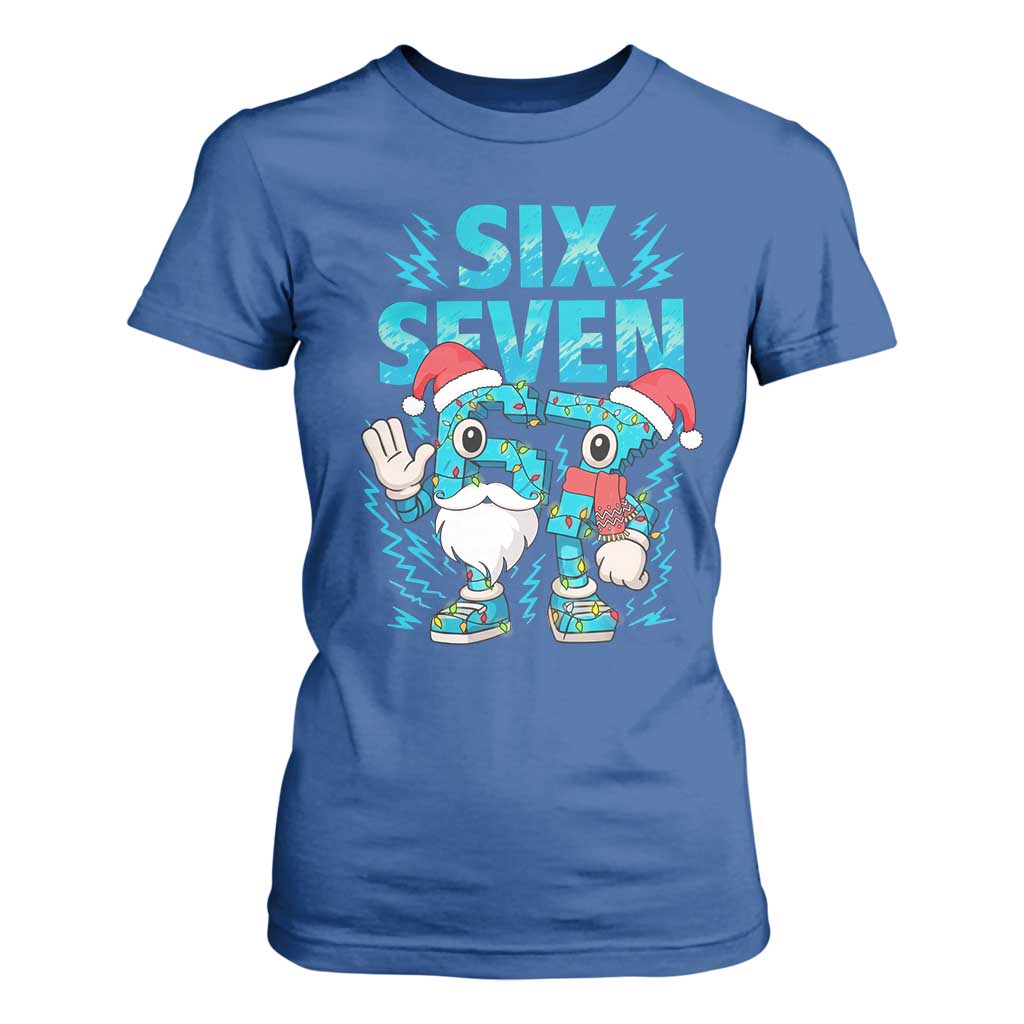 67 Six Seven Christmas T Shirt For Women Funny Italian Brainrot Meme TS14 Royal Blue Print Your Wear