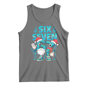 67 Six Seven Christmas Tank Top Funny Italian Brainrot Meme TS14 Black Heather Print Your Wear