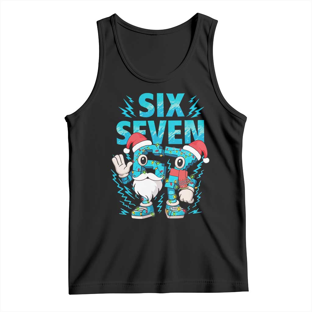 67 Six Seven Christmas Tank Top Funny Italian Brainrot Meme TS14 Black Print Your Wear