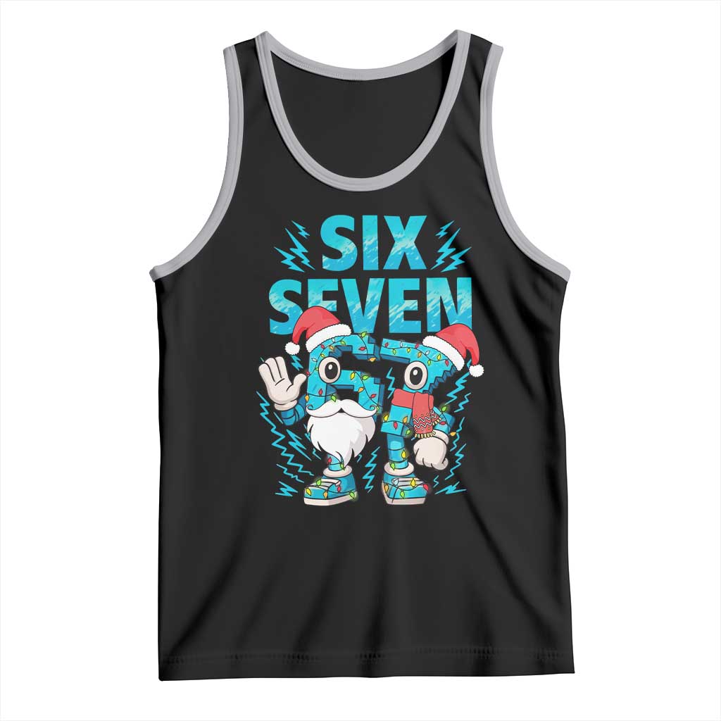 67 Six Seven Christmas Tank Top Funny Italian Brainrot Meme TS14 Black Athletic Heather Print Your Wear