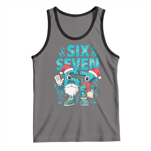 67 Six Seven Christmas Tank Top Funny Italian Brainrot Meme TS14 Deep Heather Black Print Your Wear