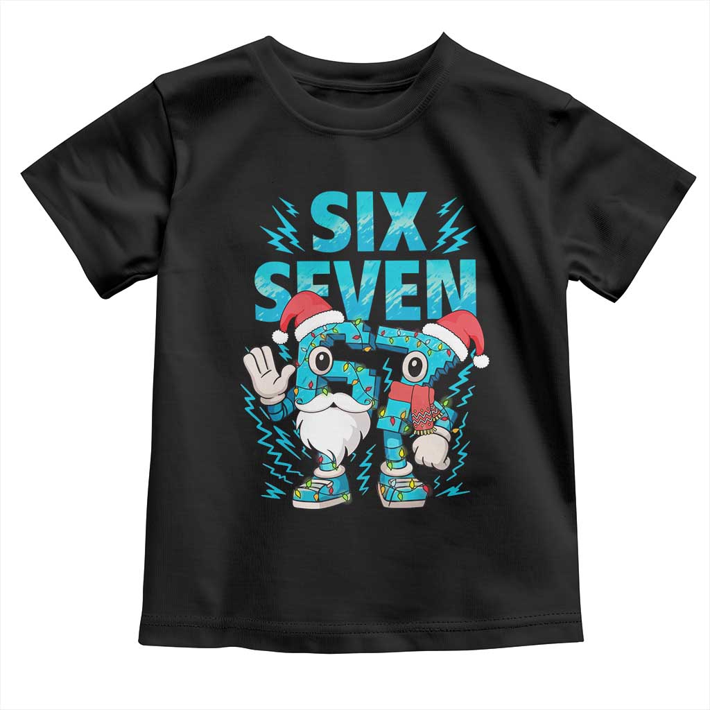 67 Six Seven Christmas Toddler T Shirt Funny Italian Brainrot Meme TS14 Black Print Your Wear