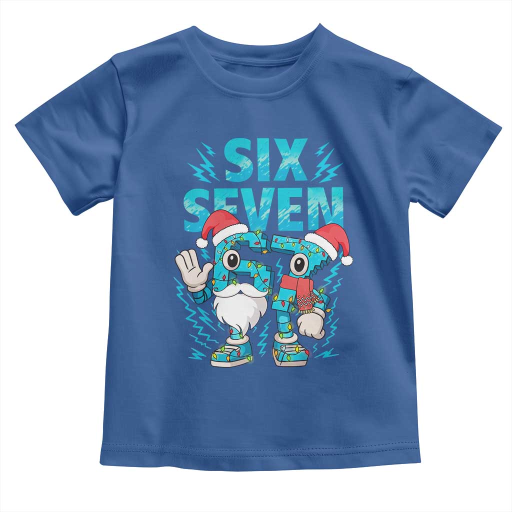 67 Six Seven Christmas Toddler T Shirt Funny Italian Brainrot Meme TS14 Royal Blue Print Your Wear