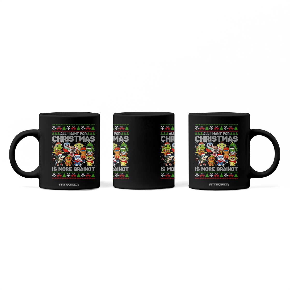 Italian Brainrot Christmas Meme Coffee Mug All I Want For Xmas Is More Brainot TS14 Print Your Wear