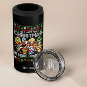 Italian Brainrot Christmas Meme 4 in 1 Can Cooler Tumbler All I Want For Xmas Is More Brainot TS14 Print Your Wear