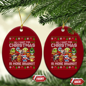 Italian Brainrot Christmas Meme Ceramic Ornament All I Want For Xmas Is More Brainot TS14 Print Your Wear