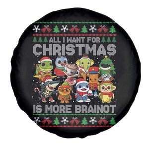 Italian Brainrot Christmas Meme Spare Tire Cover All I Want For Xmas Is More Brainot TS14 Print Your Wear