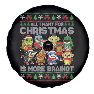 Italian Brainrot Christmas Meme Spare Tire Cover All I Want For Xmas Is More Brainot TS14 Print Your Wear