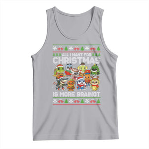 Italian Brainrot Christmas Meme Tank Top All I Want For Xmas Is More Brainot TS14 Athletic Heather Print Your Wear