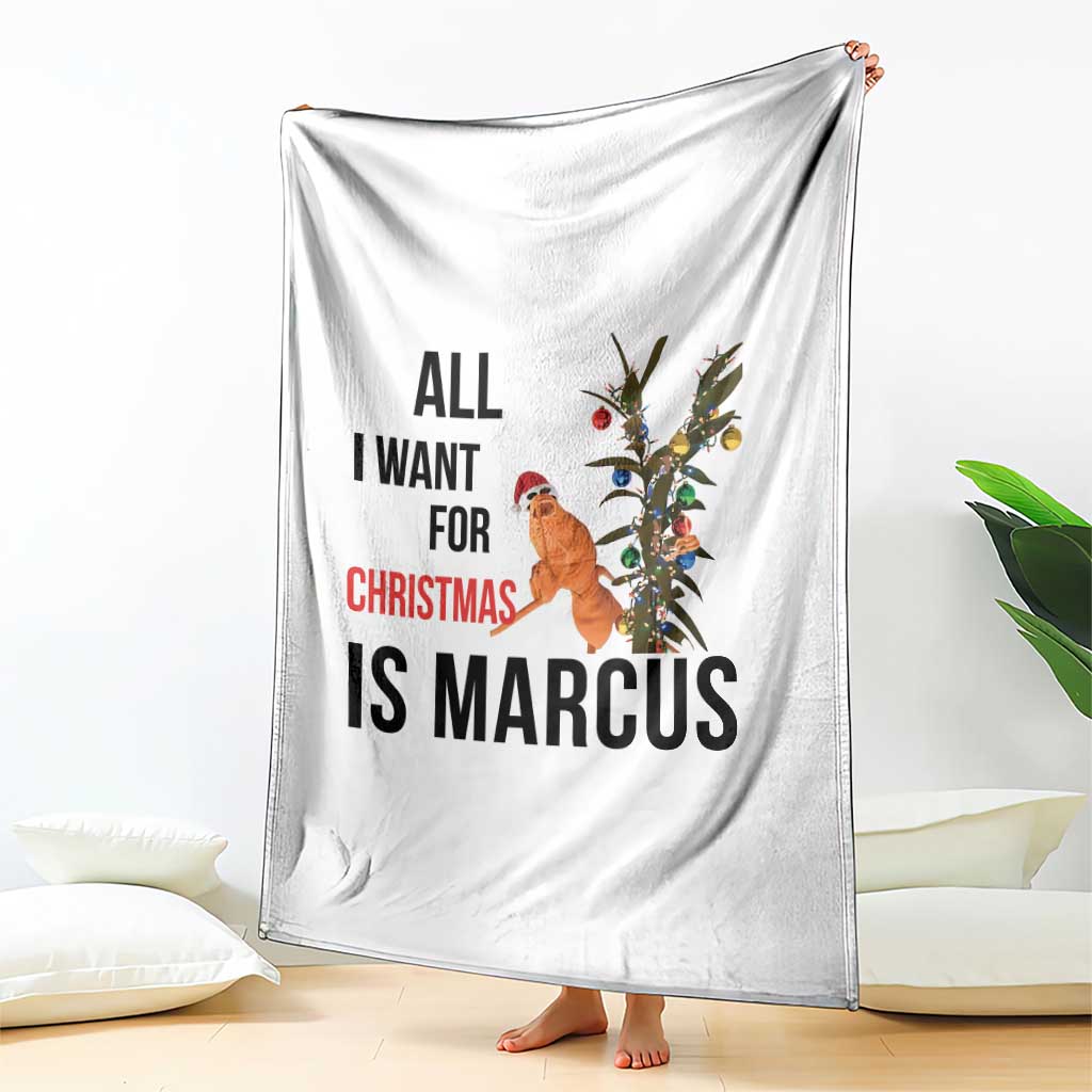 Marcus The Worm Robert Meme Throw Blanket All I Want For Christmas Is Marcus TS14 Print Your Wear