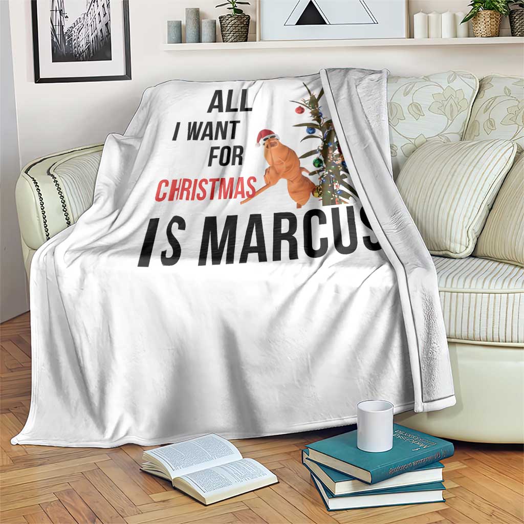 Marcus The Worm Robert Meme Throw Blanket All I Want For Christmas Is Marcus TS14 Print Your Wear