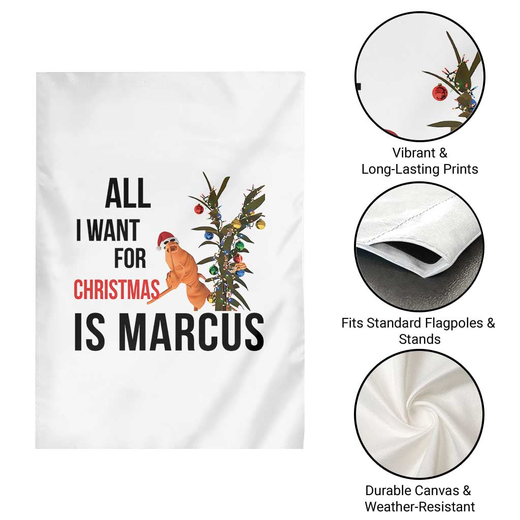 Marcus The Worm Robert Meme Garden Flag All I Want For Christmas Is Marcus TS14 Print Your Wear