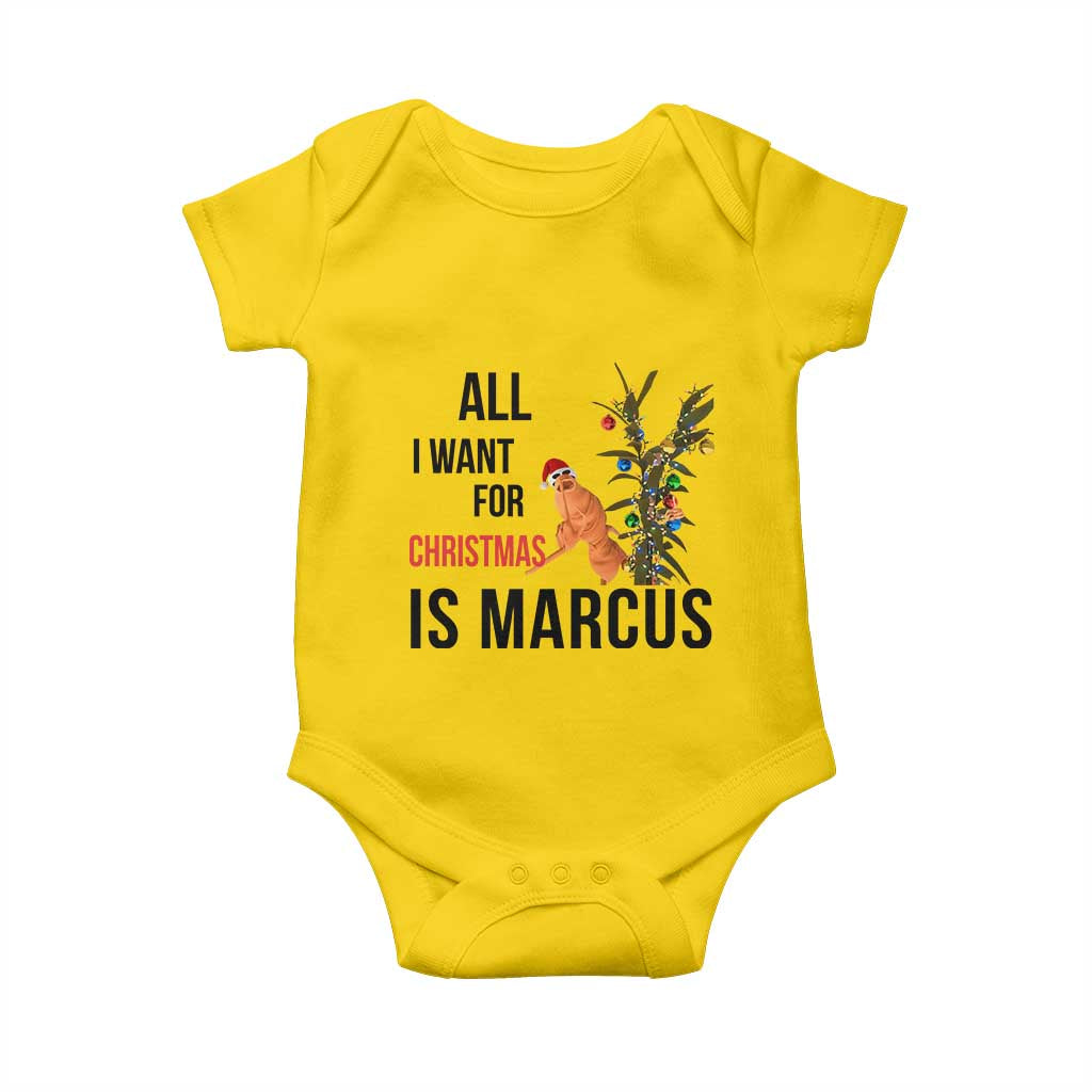 Marcus The Worm Robert Meme Baby Onesie All I Want For Christmas Is Marcus TS14 Daisy Print Your Wear