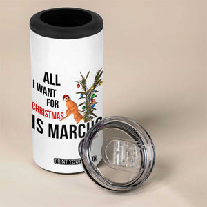 Marcus The Worm Robert Meme 4 in 1 Can Cooler Tumbler All I Want For Christmas Is Marcus TS14 Print Your Wear