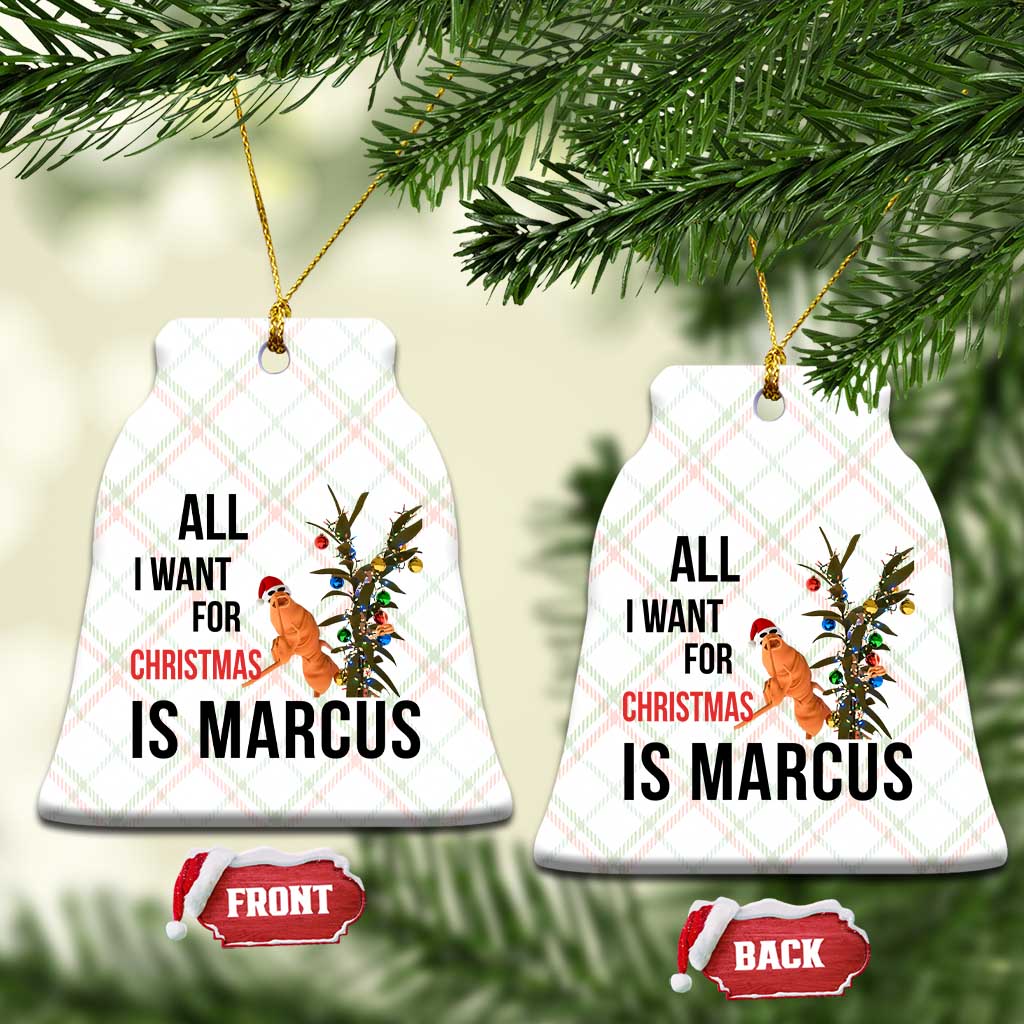 Marcus The Worm Robert Meme Ceramic Ornament All I Want For Christmas Is Marcus TS14 Print Your Wear
