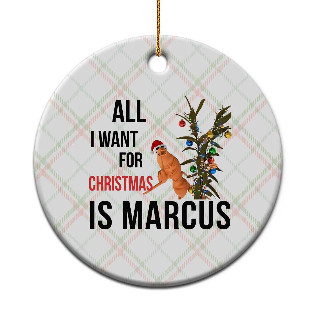 Marcus The Worm Robert Meme Ceramic Ornament All I Want For Christmas Is Marcus TS14 1pc Christmas Plaid Print Your Wear