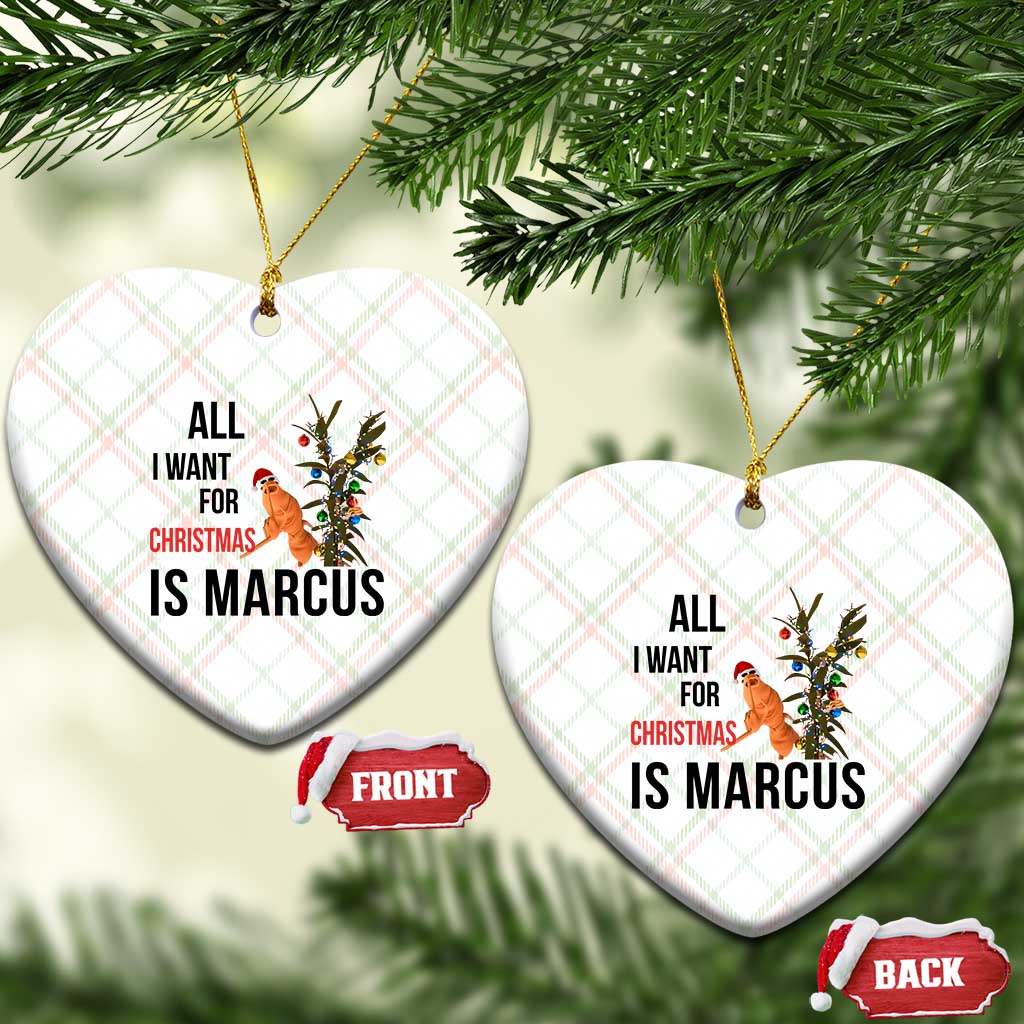 Marcus The Worm Robert Meme Ceramic Ornament All I Want For Christmas Is Marcus TS14 Print Your Wear