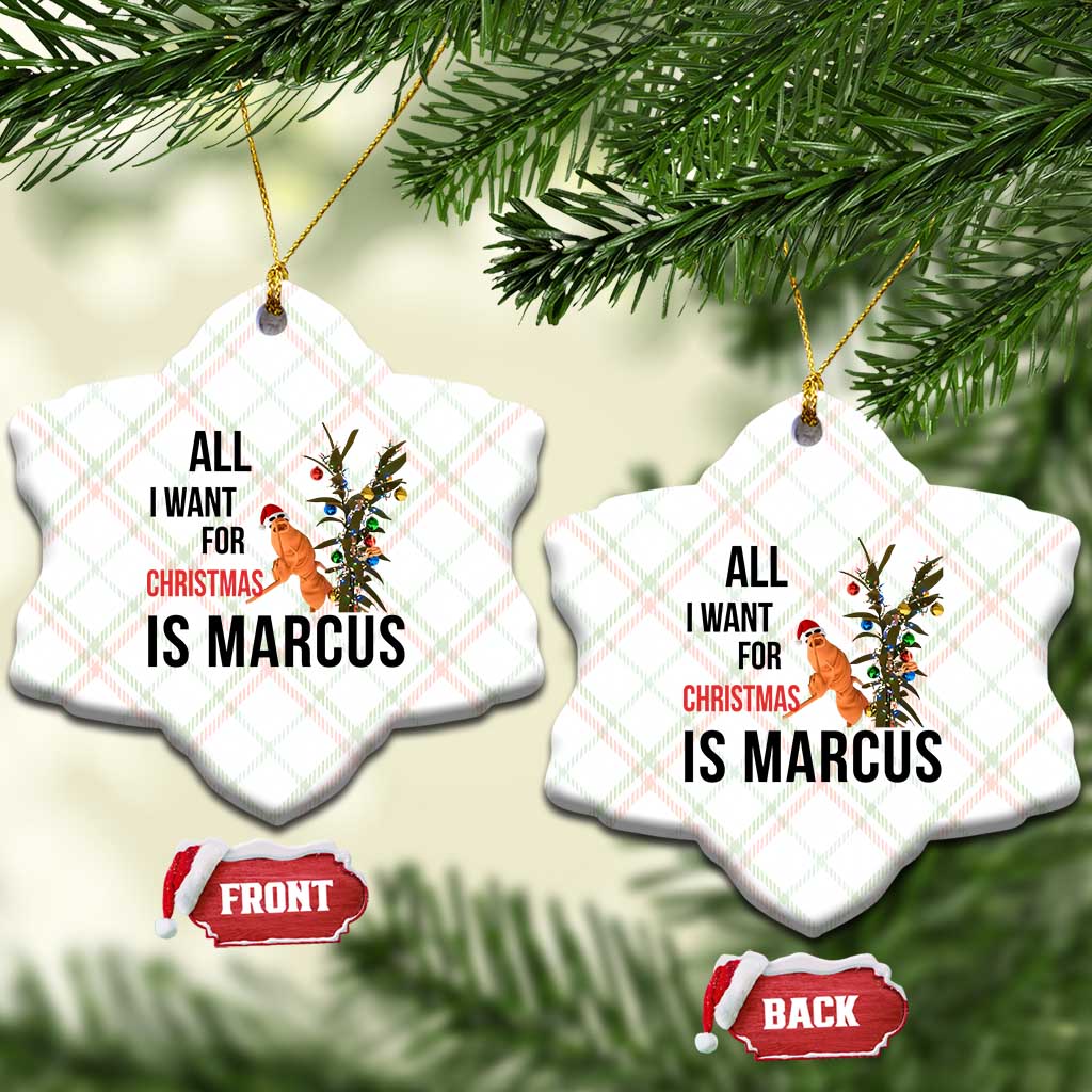 Marcus The Worm Robert Meme Ceramic Ornament All I Want For Christmas Is Marcus TS14 Print Your Wear