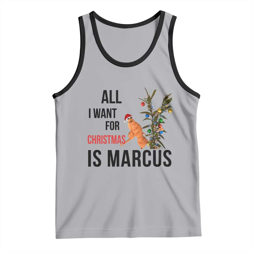 Marcus The Worm Robert Meme Tank Top All I Want For Christmas Is Marcus TS14 Athletic Heather Black Print Your Wear