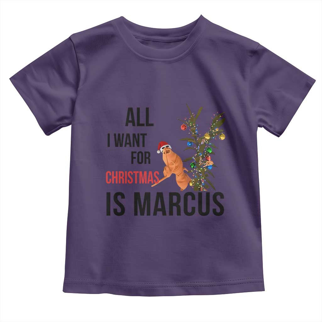 Marcus The Worm Robert Meme Toddler T Shirt All I Want For Christmas Is Marcus TS14 Purple Print Your Wear