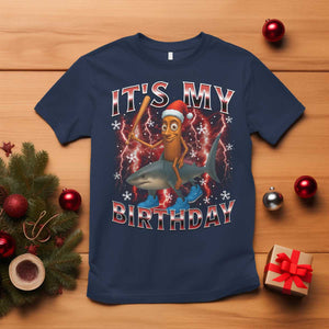 Italian Brainrot Christmas Meme T Shirt It Is My Birthday TS14 Navy Print Your Wear