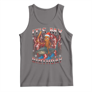 Italian Brainrot Christmas Meme Tank Top It Is My Birthday TS14 Deep Heather Print Your Wear