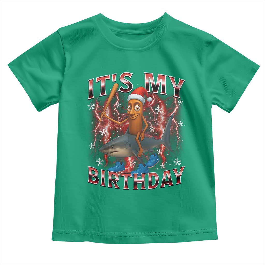 Italian Brainrot Christmas Meme Toddler T Shirt It Is My Birthday TS14 Irish Green Print Your Wear