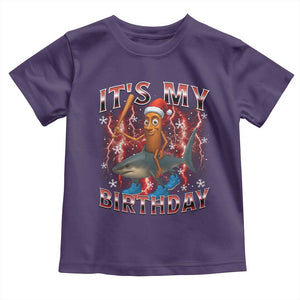 Italian Brainrot Christmas Meme Toddler T Shirt It Is My Birthday TS14 Purple Print Your Wear