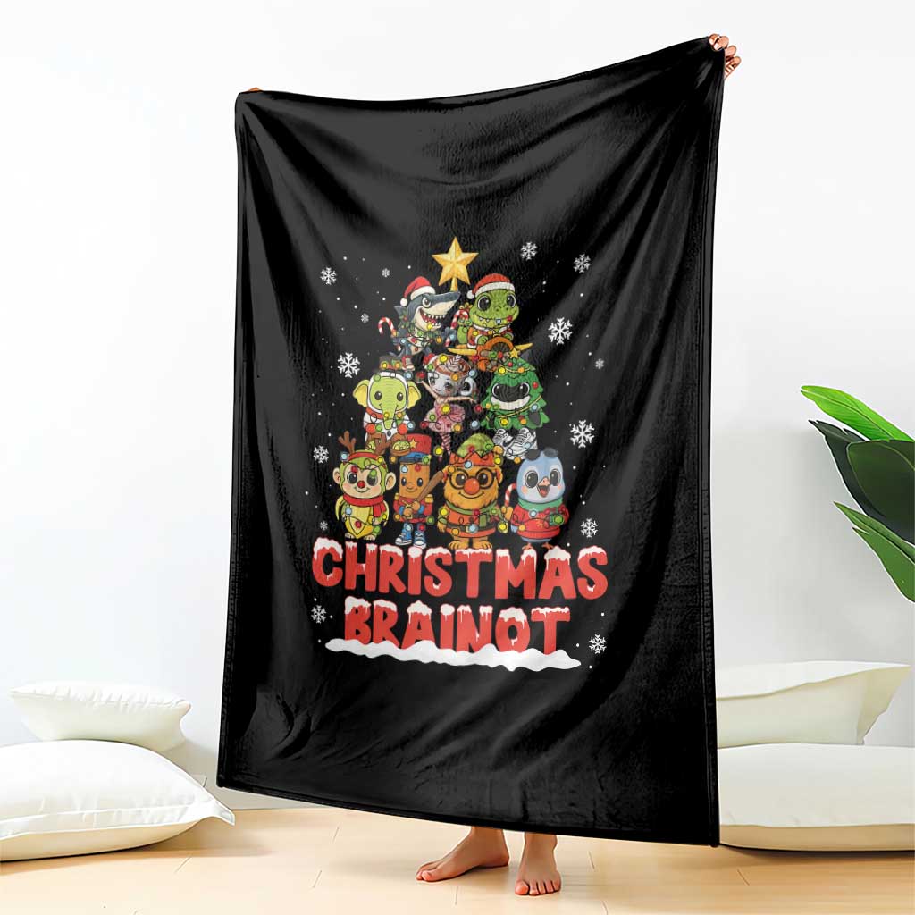 Italian Brainrot Christmas Tree Meme Throw Blanket TS14 Print Your Wear