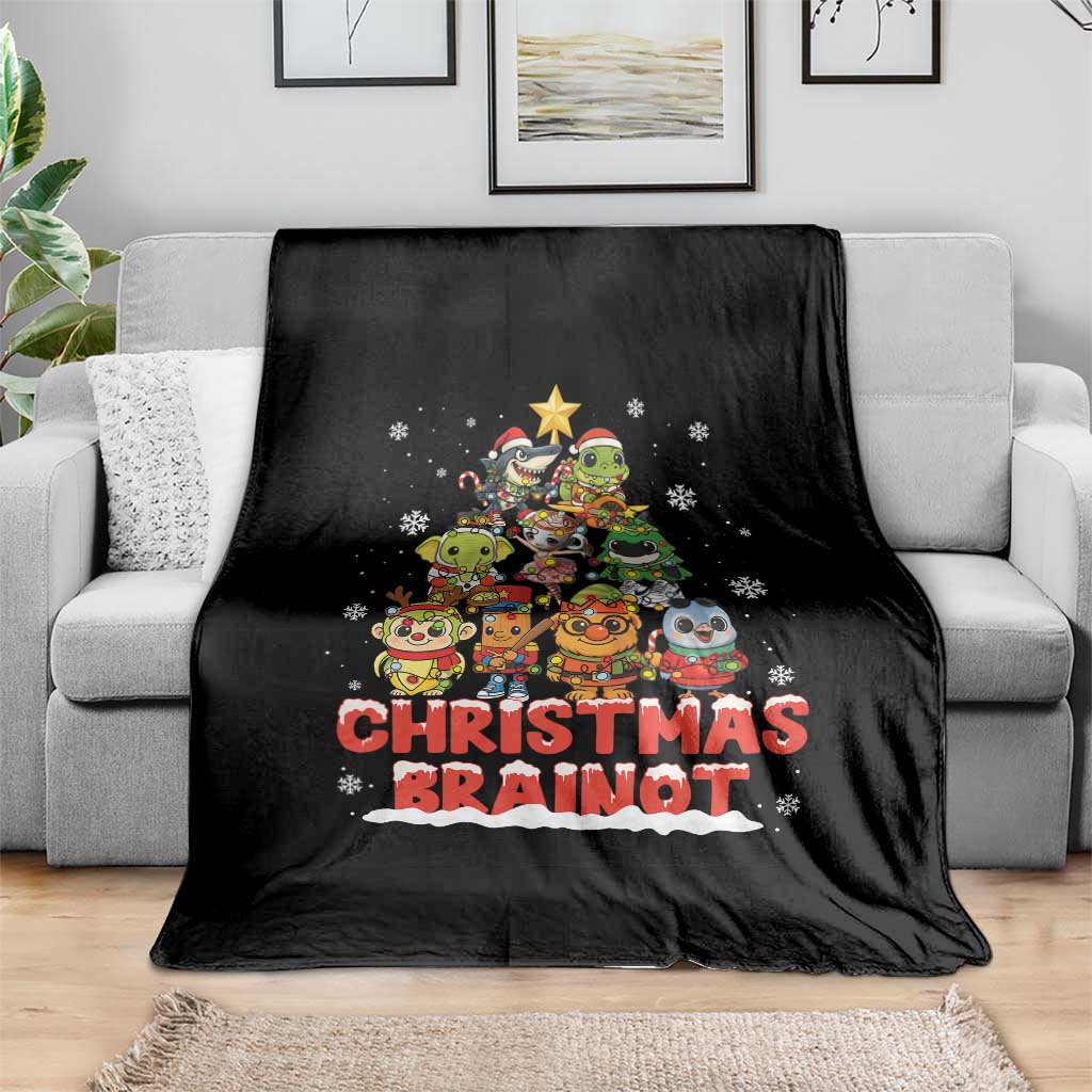 Italian Brainrot Christmas Tree Meme Throw Blanket TS14 Print Your Wear