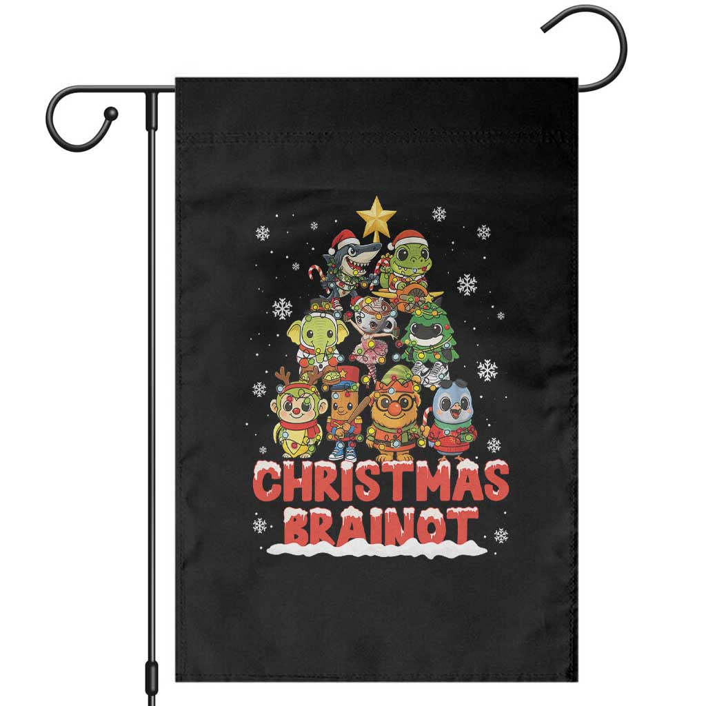 Italian Brainrot Christmas Tree Meme Garden Flag TS14 Black Print Your Wear