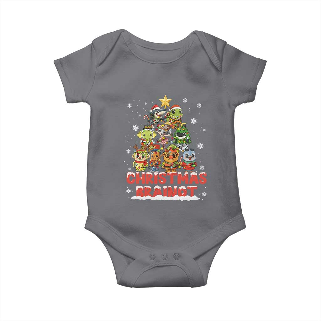 Italian Brainrot Christmas Tree Meme Baby Onesie TS14 Charcoal Print Your Wear