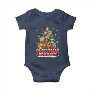 Italian Brainrot Christmas Tree Meme Baby Onesie TS14 Navy Print Your Wear