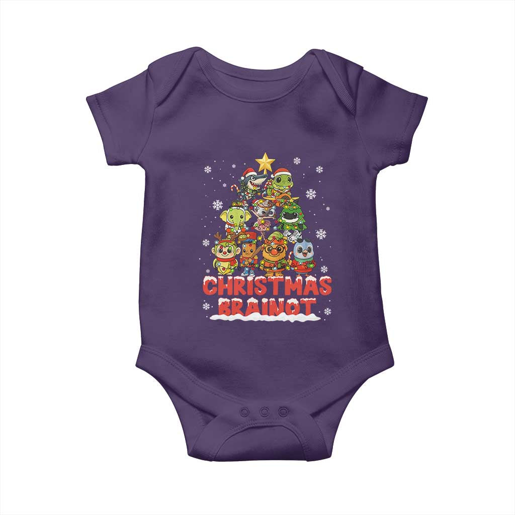 Italian Brainrot Christmas Tree Meme Baby Onesie TS14 Purple Print Your Wear