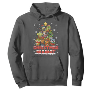 Italian Brainrot Christmas Tree Meme Hoodie TS14 Dark Heather Print Your Wear