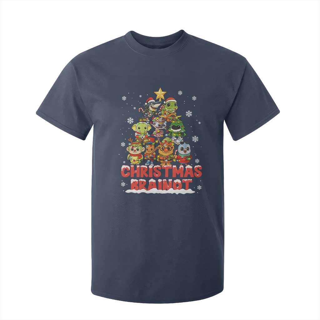 Italian Brainrot Christmas Tree Meme T Shirt For Kid TS14 Navy Print Your Wear