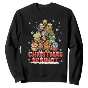 Italian Brainrot Christmas Tree Meme Sweatshirt TS14 Black Print Your Wear