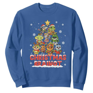 Italian Brainrot Christmas Tree Meme Sweatshirt TS14 Royal Blue Print Your Wear
