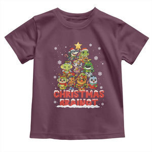 Italian Brainrot Christmas Tree Meme Toddler T Shirt TS14 Maroon Print Your Wear
