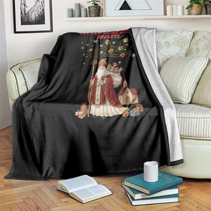 Saint Nicholas Santa Claus Christmas Throw Blanket Little Surprises Awaiti TS14 Print Your Wear