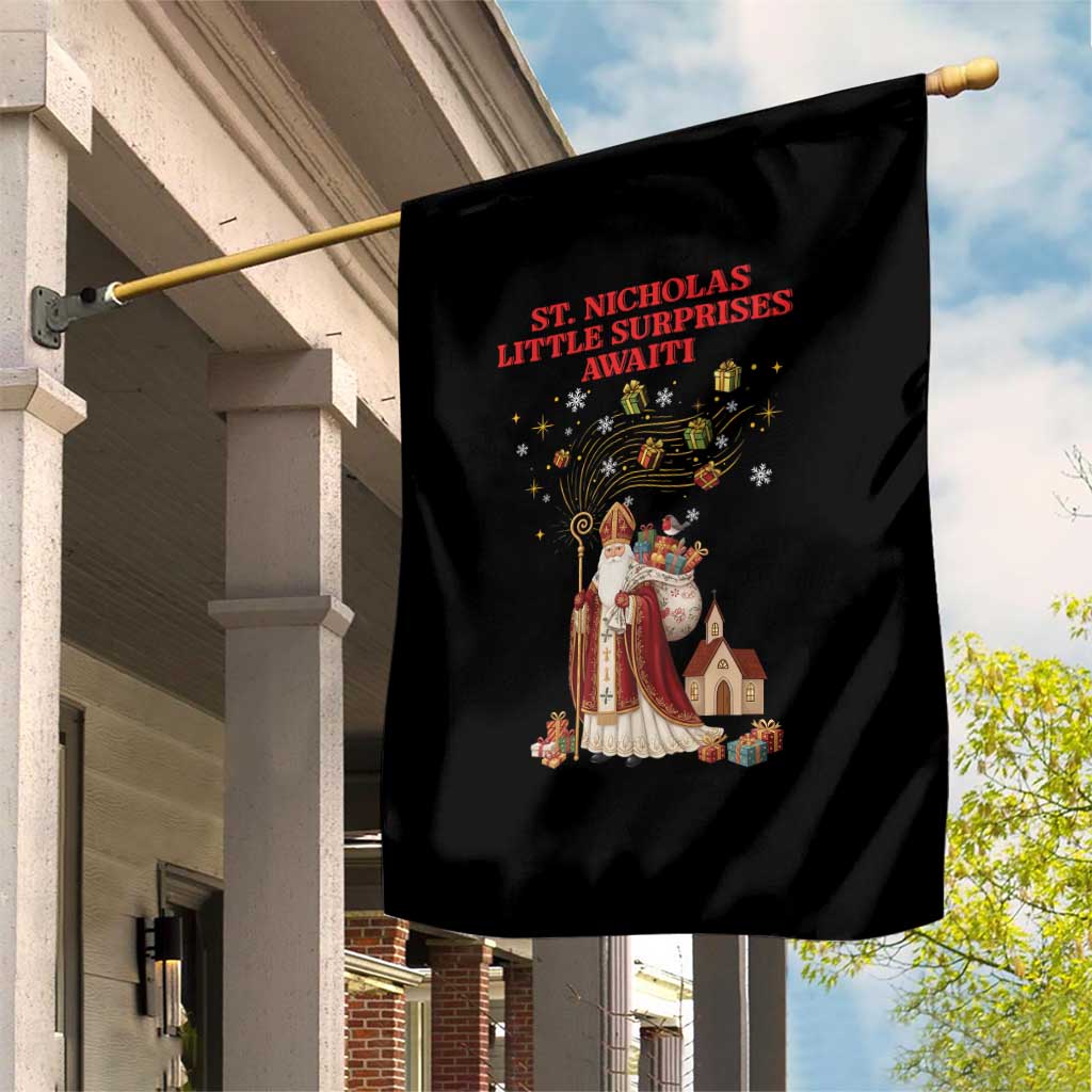 Saint Nicholas Santa Claus Christmas Garden Flag Little Surprises Awaiti TS14 Print Your Wear