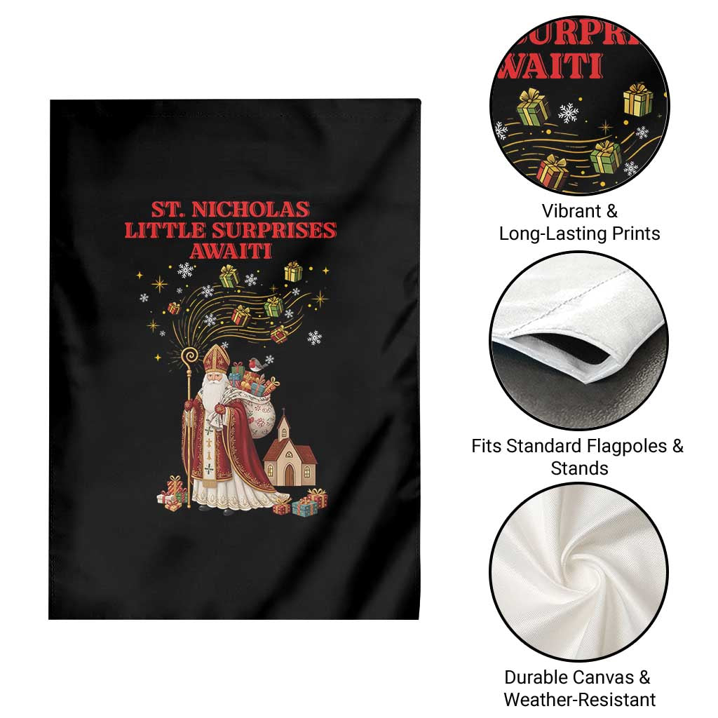 Saint Nicholas Santa Claus Christmas Garden Flag Little Surprises Awaiti TS14 Print Your Wear