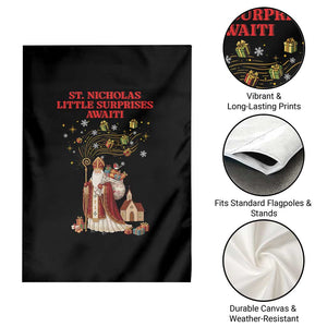 Saint Nicholas Santa Claus Christmas Garden Flag Little Surprises Awaiti TS14 Print Your Wear