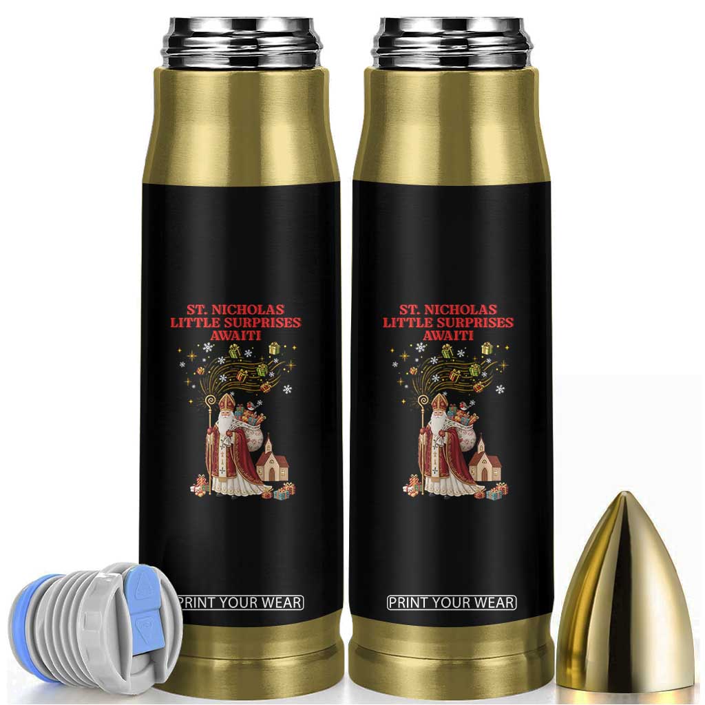 Saint Nicholas Santa Claus Christmas Bullet Tumbler Little Surprises Awaiti TS14 Black Print Your Wear