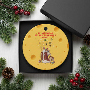 Saint Nicholas Santa Claus Christmas Ceramic Ornament Little Surprises Awaiti TS14 1pc Yellow Cheese Print Your Wear