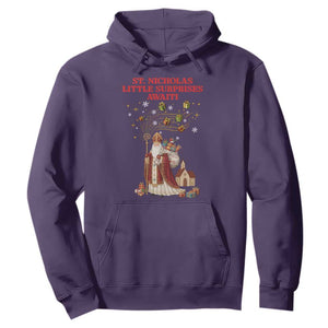 Saint Nicholas Santa Claus Christmas Hoodie Little Surprises Awaiti TS14 Purple Print Your Wear